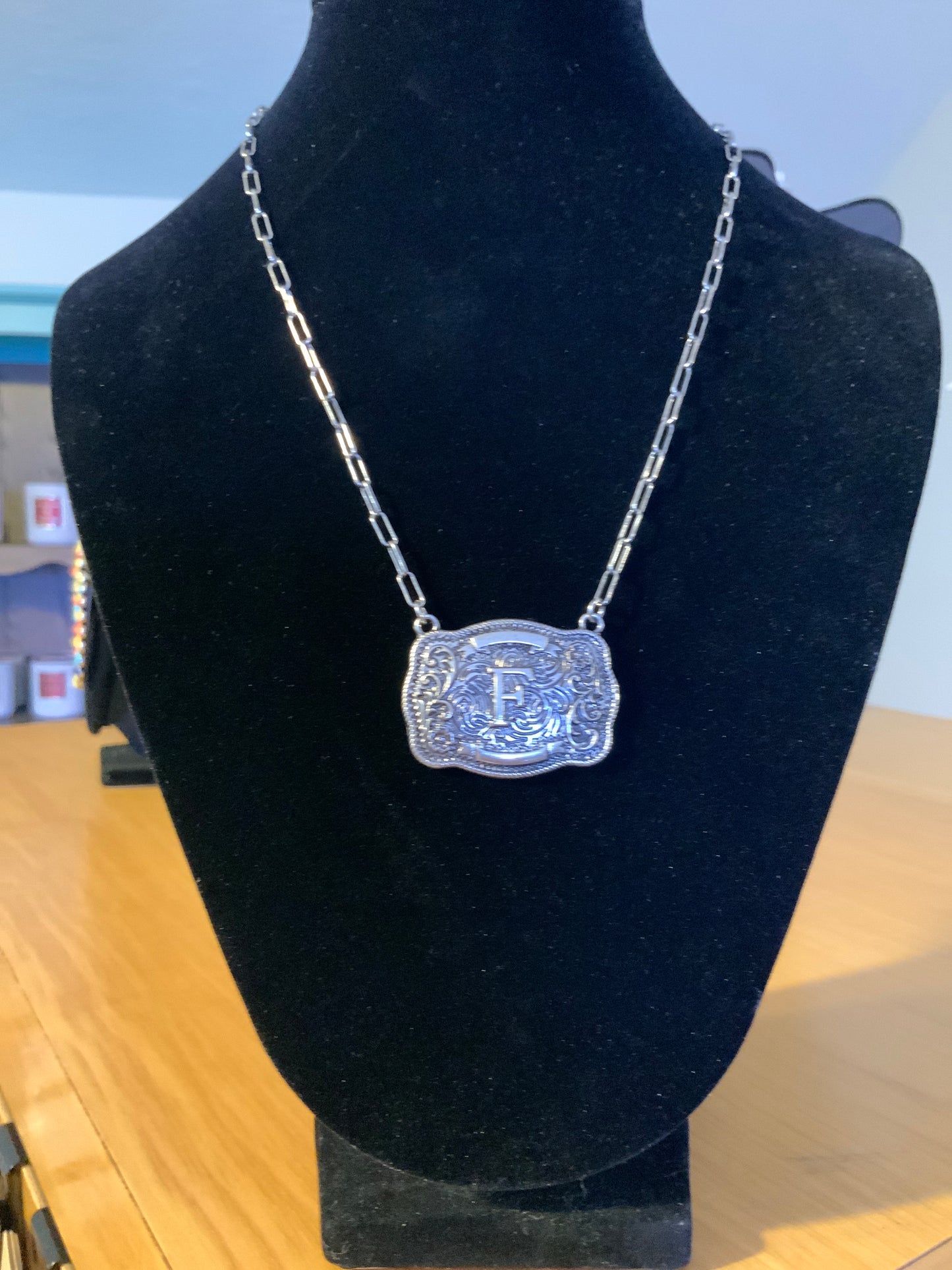 Tipi “F” Buckle Necklace