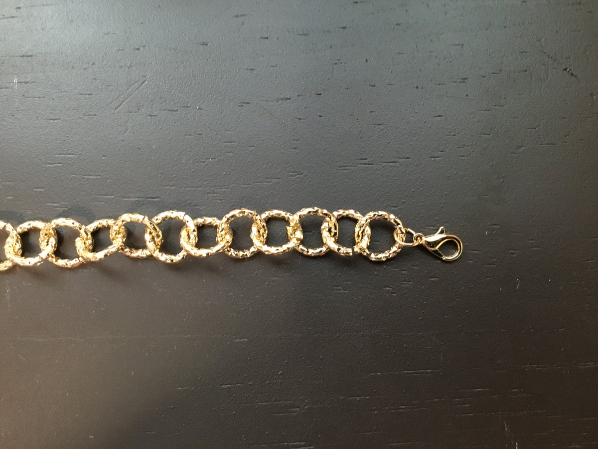 Gold Colored Round Chain Links Truckers Hat Band