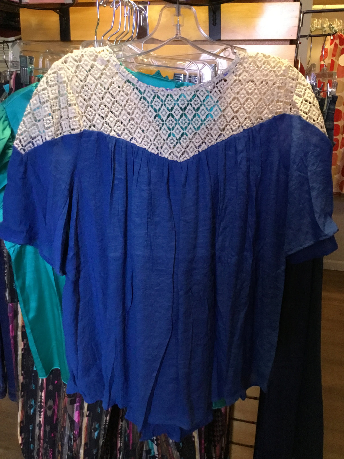 Umgee Lace Royal Blue Top