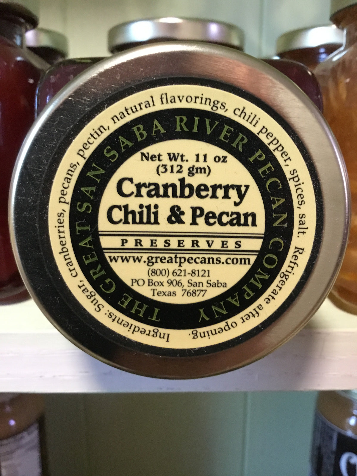 San Saba Cranberry Chili & Pecan Preserves