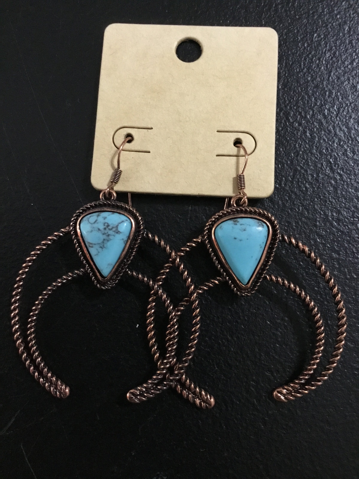Stone Horn Earrings