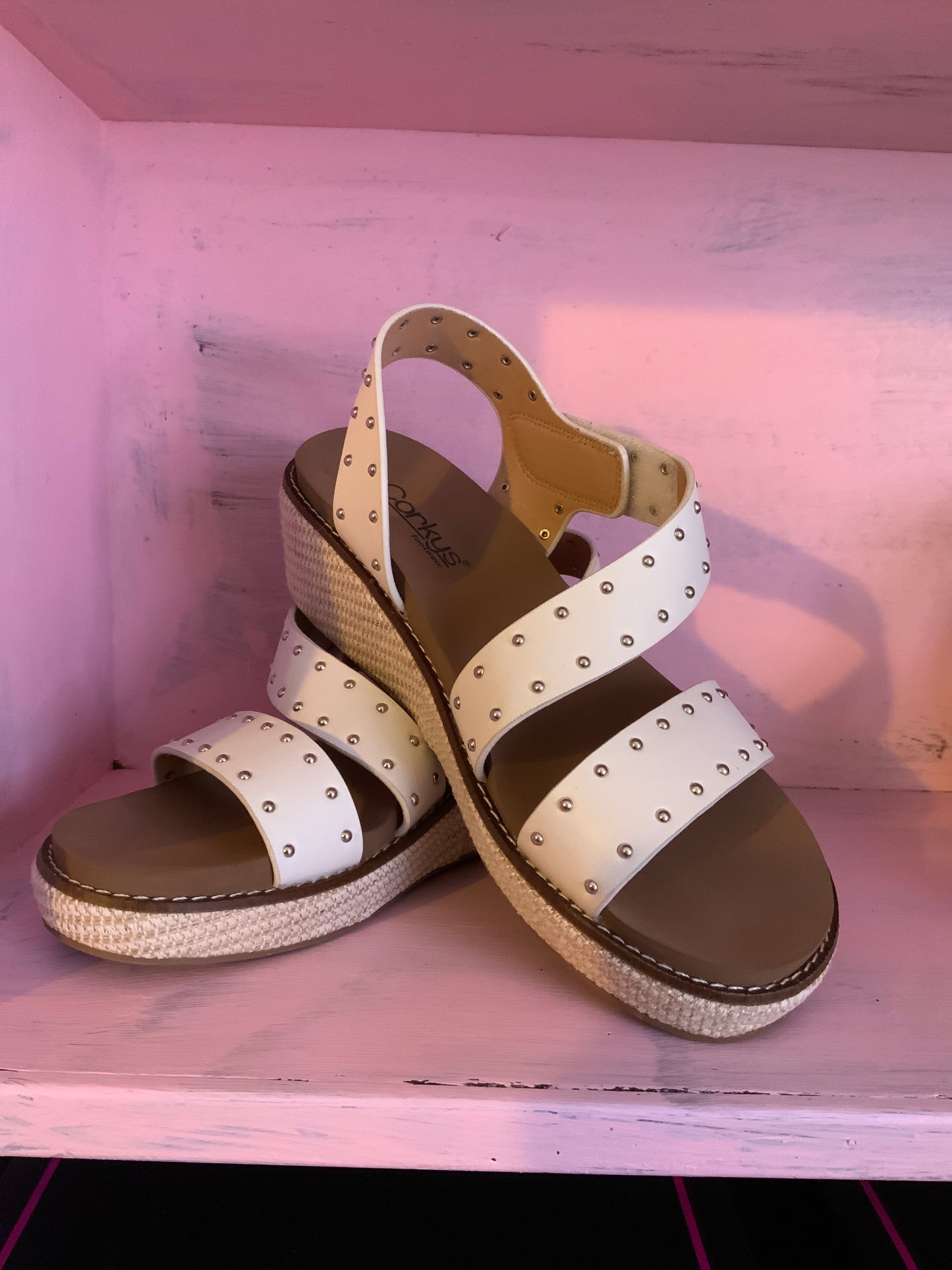 CORKYS CHIT CHAT IVORY SANDAL