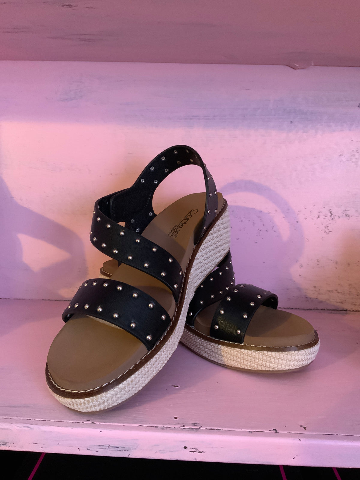 CORKYS CHIT CHAT BLACK SANDAL