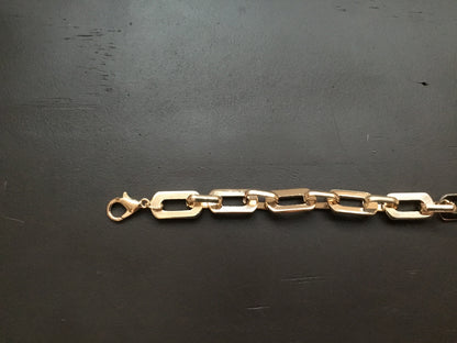 Gold Colored Flat Chain Link Truckers Hat Band