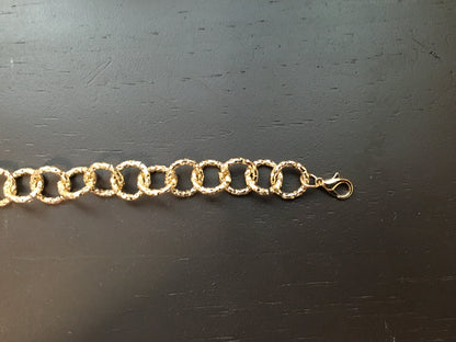 Gold Colored Round Chain Links Truckers Hat Band