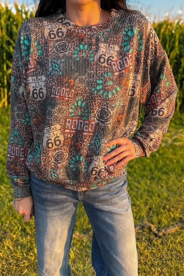 WILD ROUTE SWEATER TOP