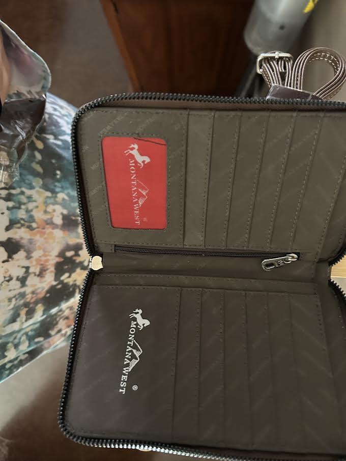 Western Rhinestone Phone Crossbody Wallet