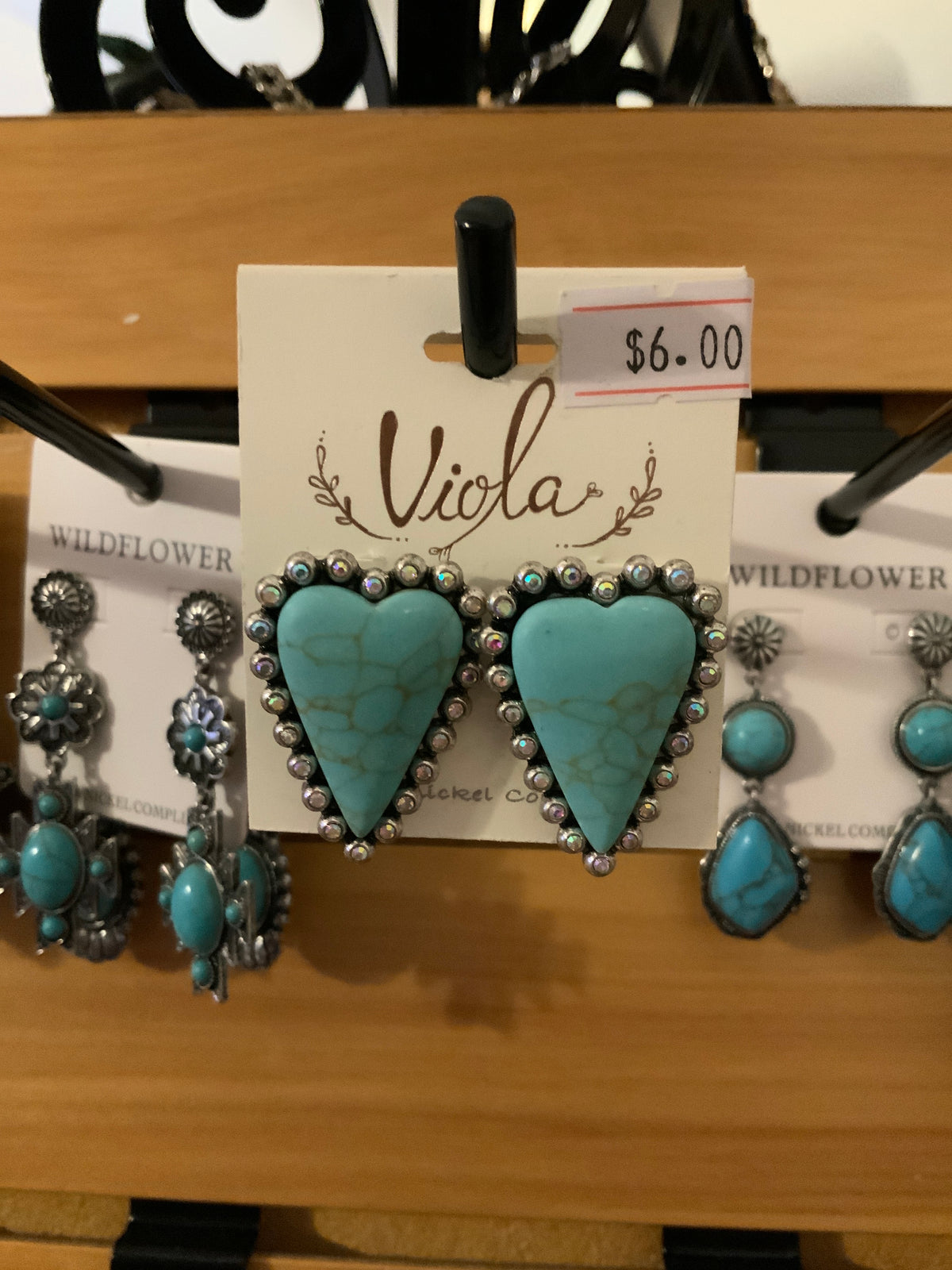 VIOLA TURQUOISE HEART EARRINGS