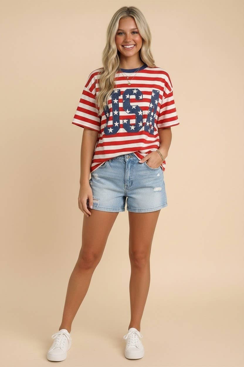 PLUS USA 250th Anniversary Commemorative Oversized STRIPE