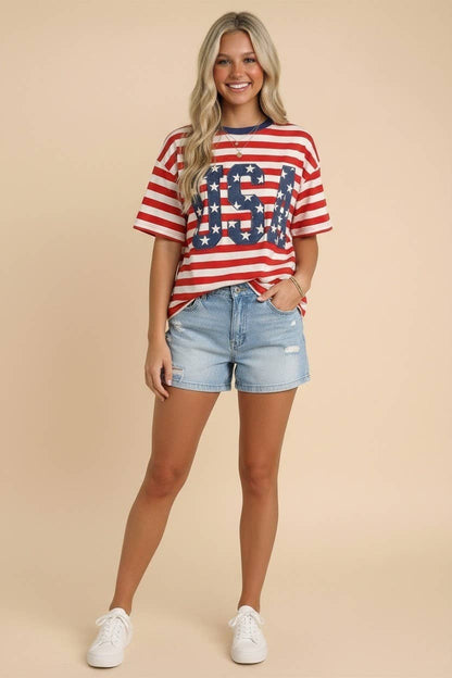 PLUS USA 250th Anniversary Commemorative Oversized STRIPE
