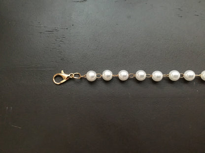 Gold Toned Pearl Colored Trucker Hat Band