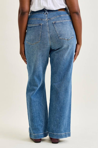 Judy Blue Star & Front Seam Jeans- PLUS