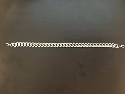 Silver Colored Jeweled Cuban Link Truckers Hat Band
