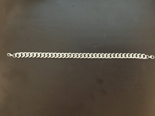Silver Colored Jeweled Cuban Link Truckers Hat Band
