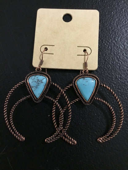 Stone Horn Earrings