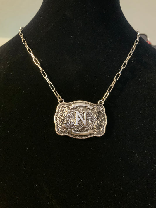 Tipi “N” Buckle Necklace