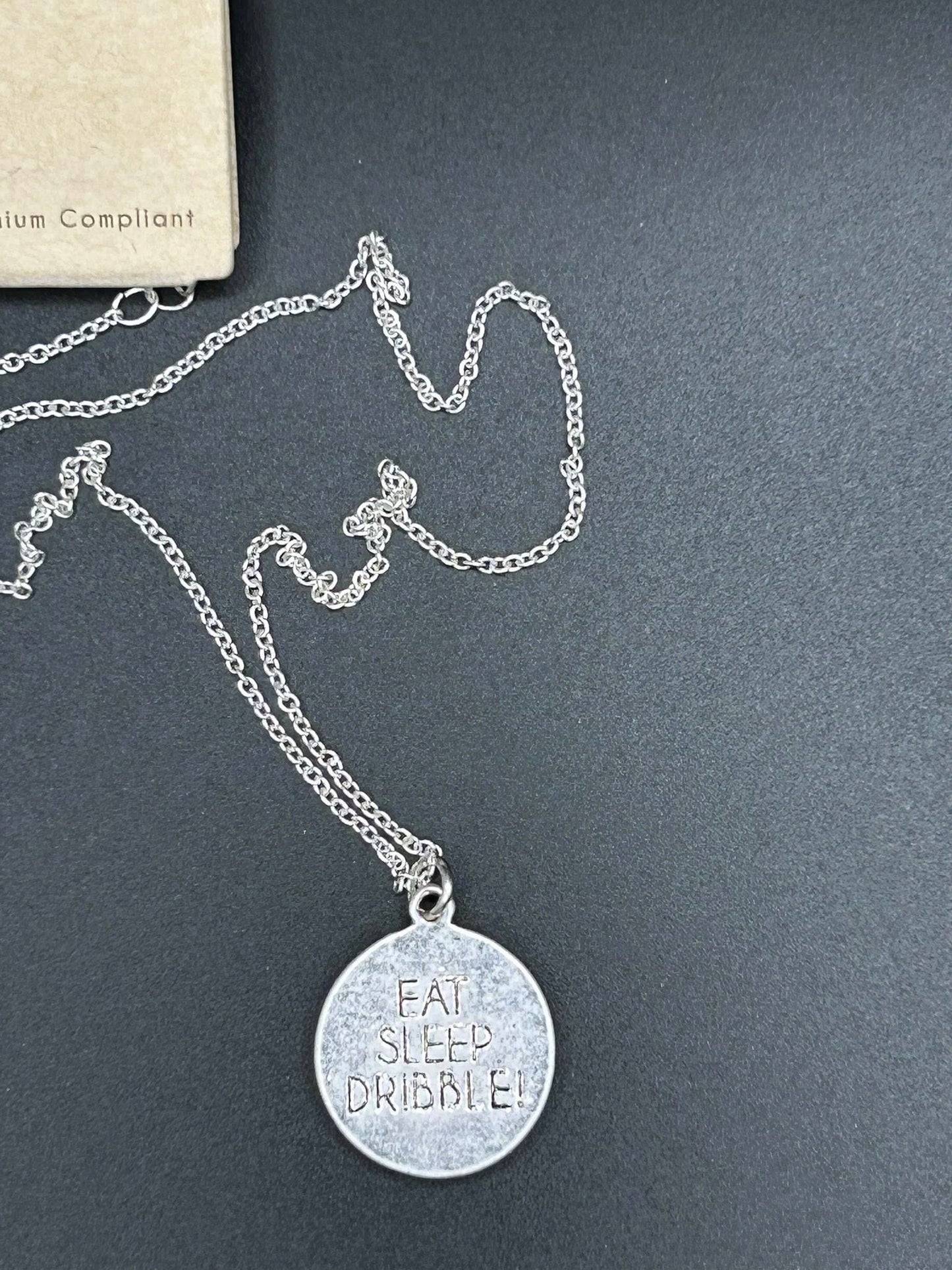 Silver Basketball Pendant Necklace 🏀