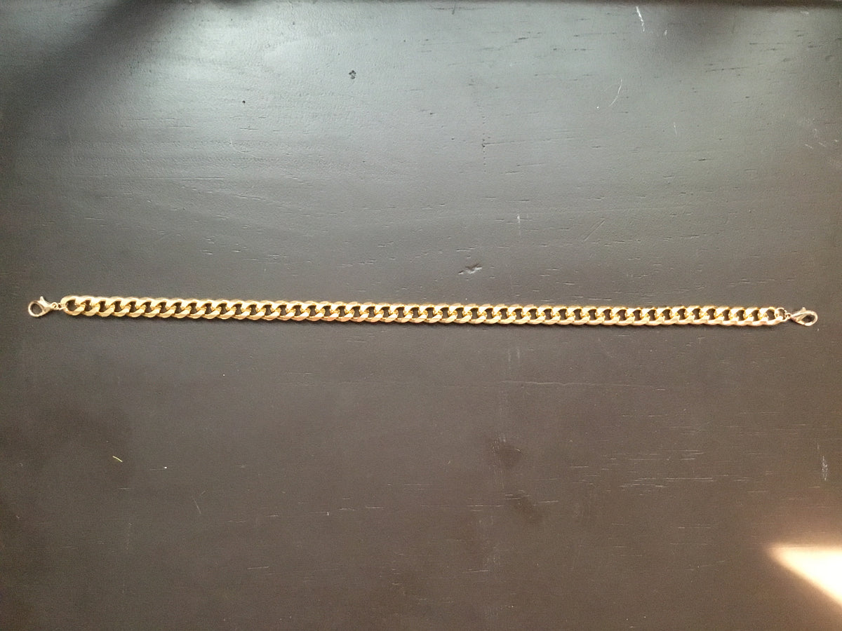 Gold Colored Cuban Styled Chain Trucker Hat Band