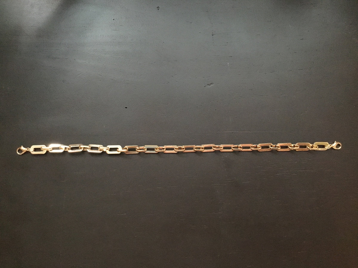 Gold Colored Flat Chain Link Truckers Hat Band