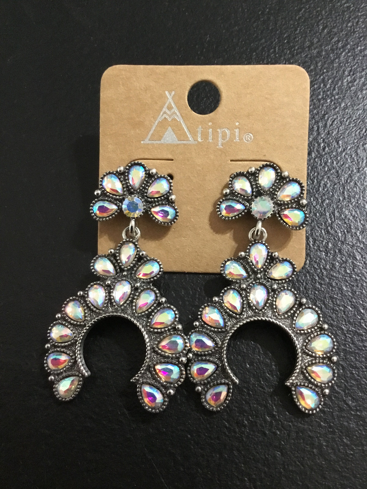 TIPI IRIDESCENT SQUASH BLOSSOM EARRINGS