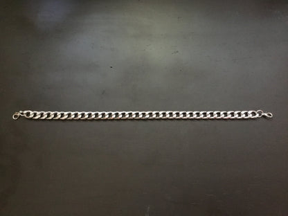 Silver Colored Cuban Link Chain Trucker Hat Band