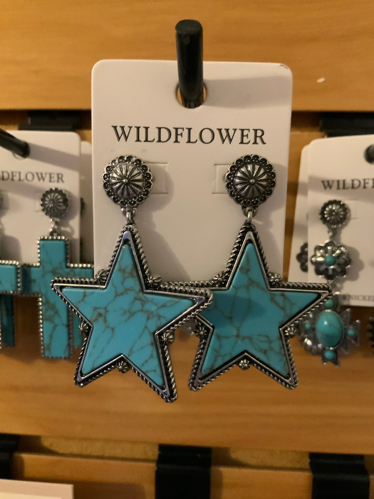WILDFLOWER TURQUOISE STAR EARRINGS