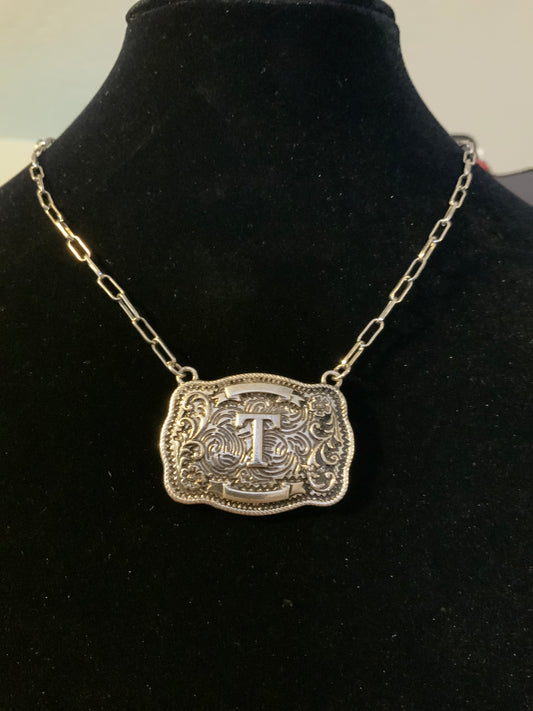 Tipi “T” Buckle Necklace