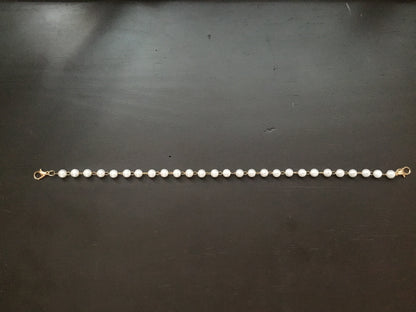 Gold Toned Pearl Colored Trucker Hat Band
