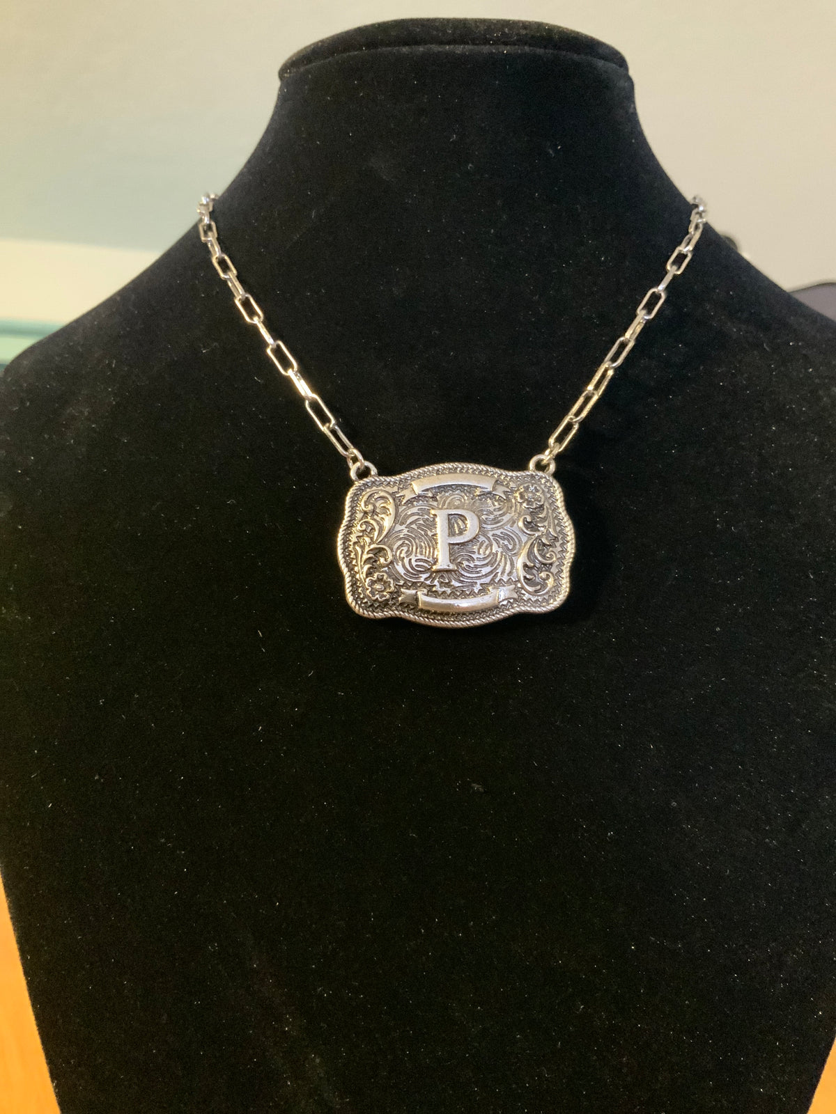 Tipi “P” Buckle Necklace