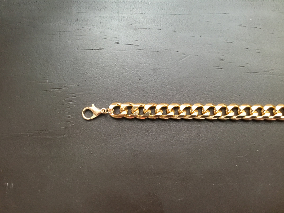 Gold Colored Cuban Styled Chain Trucker Hat Band