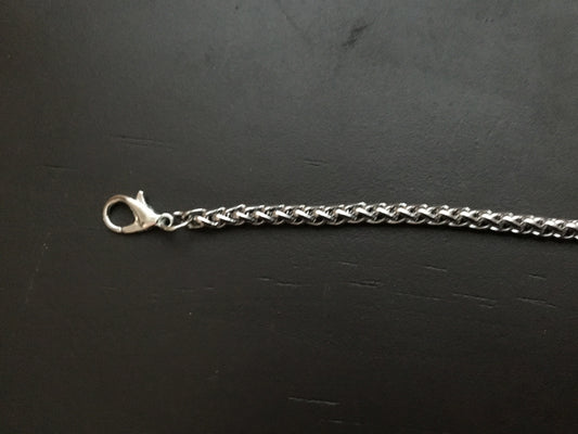 Silver Colored Round Franco Style Chain Trucker Hat Band