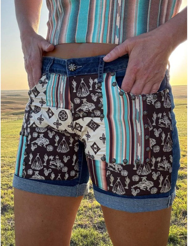 Patched Up Shorts - Western Long