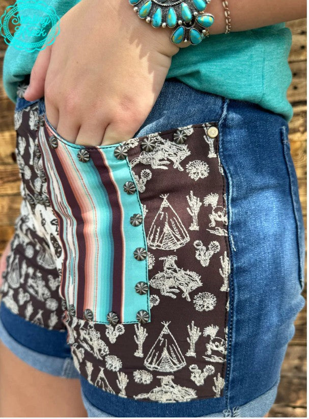 Patched Up Shorts - Western Long