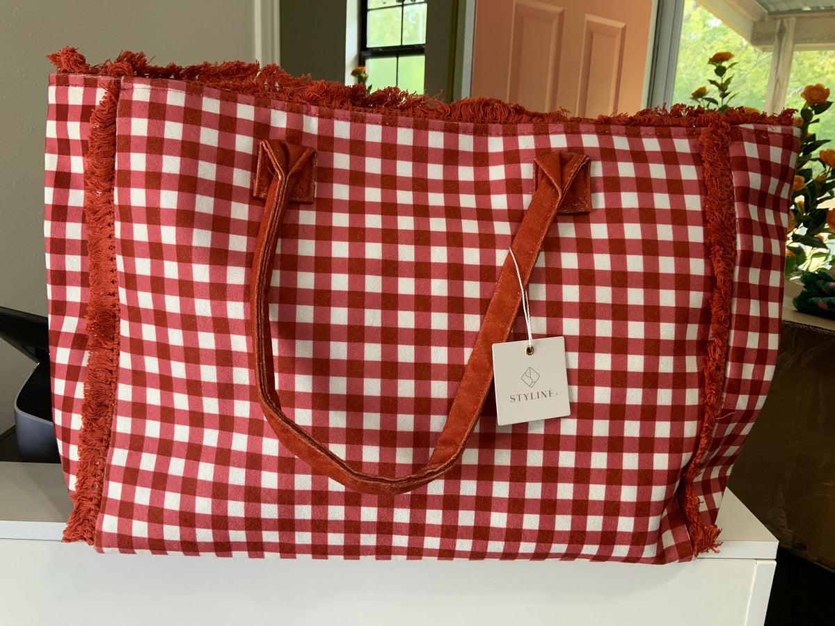 STYLINE LARGE RED TOTE