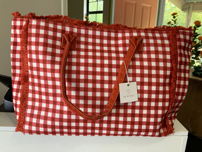 STYLINE LARGE RED TOTE