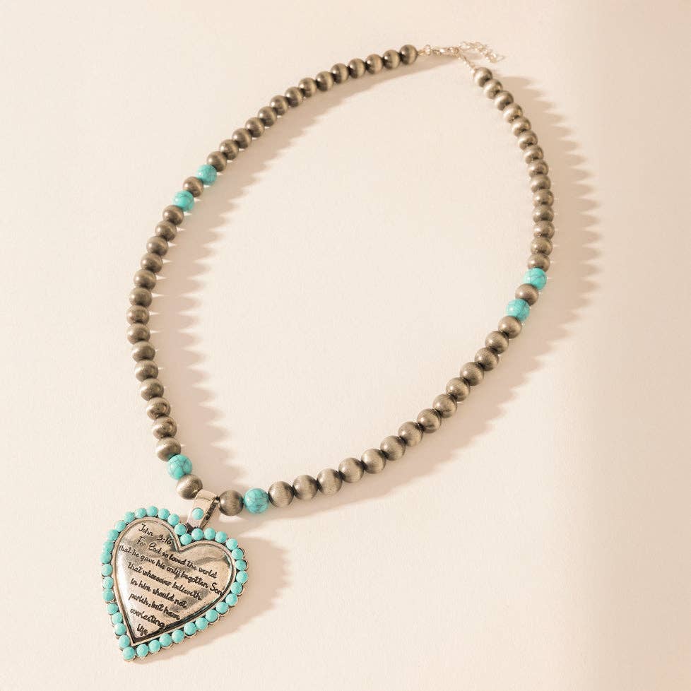 Heart of the Frontier Necklace in Storm Oasis