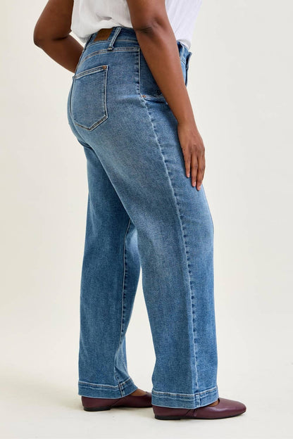 Judy Blue Star & Front Seam Jeans- PLUS