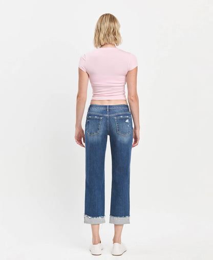 MID RISE CUFFED BOYFRIEND JEANS LV1461